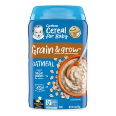 거버 시리얼 곡물 오트밀 227g Gerber Cereal 철분 칼슘 아연 리보플라빈, 1개