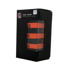 [ 864245 ] 리코 인더스트리즈 NFL 미니 트래블 팀 타워 - 우드 스택엠 게임 11.9 x 6.4cm(4.75 2.5인치) (클리블, 클리블랜드 브라운스