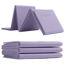 여행 및 가정 운동을 위한 접이식 요가 매트 - 요가 필라테스 바닥 7mm 두께의 라벤더 170320, L ender