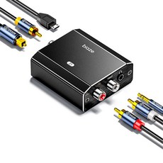 아날로그-디지털 오디오 컨버터 RCA에서 광학으로 변환하는 컨버터 RCA/3.5mm에서 Toslink 및 동축으로 변환하는 어댑터 PS5 PS4 HDTV DVD 사운드바용, 아날로그-디지털 오디오 컨버터, RCA에서 광학으로 변