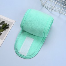 好買先生 魔鬼氈髮帶 洗臉美容運動束髮帶, 1個, 綠色, 綠色
