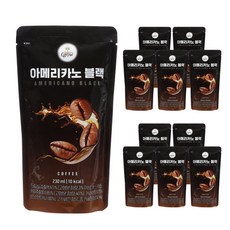 밸런스 그로우 홈카페 편의점 파우치 음료 아메리카노 10봉 1각, 290ml, 10개