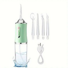 진심글로벌 전동치실 치간치실 휴대용 구강세정기, 1개, 그린, 기본 모델명/품번