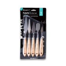 Giorgione Palette Knife Set 5入組, 5入實木刮刀, 1個, 5個
