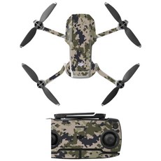 DJI Mavic Mini/SE 御Mini 機身貼紙 遙控器保護貼 PVC迷彩機身貼【高雄現貨】, 1套裝