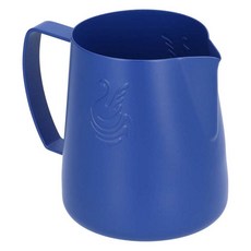 400ML/600ML 스테인레스 스틸 커피 컵 우유 투수 블루 라떼 거품 주방 오피스 상점용 비드립 물 배출구 포함, 600ml