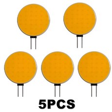 G4 LED 흰색 램프 교체 7W 12V 따뜻한 책상 차가운 라이트 SMD 5050 COB 할로겐 5W 전구, Warm White 5 Pcs, 5W 18LED