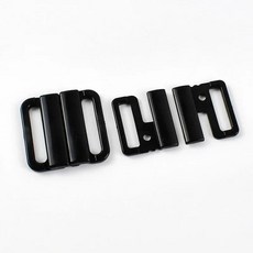 버클Meetee 플라스틱 버클 브래지어 속옷 스트랩 조절기 걸쇠 활 타이 클로저 단추 후크 DIY 바느질 액세서, 04 10mm-20Sets, 01 Black, 1개