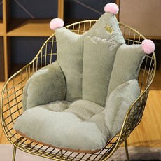 해피유통 캐릭터 방석 귀여운 왕관 디자인 안락한 쿠션 아이들 의자, 45*35센티미터, 녹색