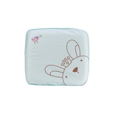 ViVibaby 兒童乳膠枕 純棉透氣枕套 慢回彈支撐 王子兔藍, 王子兔－藍