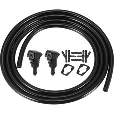 개스킷 2미터 유체 호스가 장착된 크라이슬러 아스펜 세브링용 ACROPIX 전면 윈드실드 와이퍼 노즐 키트 블랙 9팩