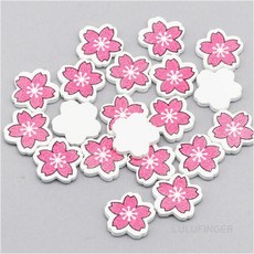 [룰루핑거] 우드비즈 벚꽃 1.5x1.5x0.2cm (20개입), 없음