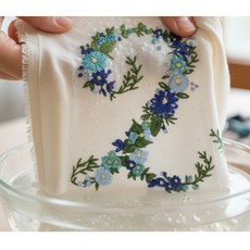 접착 수용성 자수심지 레터지사이즈 21.5x28cm 10개, 화이트