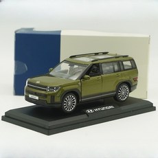 현대 싼타페 MX5 SUV 자동차 모형 프라모델 미니어처 다이캐스트 1:38, 정글 그린(받침대 포함), 1개