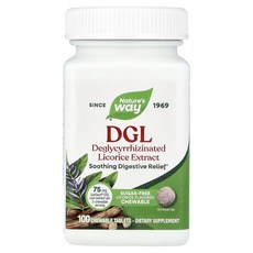 네이쳐스웨이 DGL 3:1 글리시리진 성분 감초 추출물 츄어블 100정, 5개