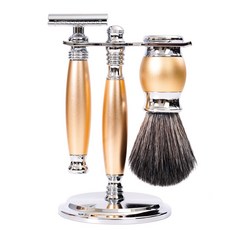 FREED 豪華雙刃刮鬍刀四件組禮盒- 一周年烤漆阿波羅款，男生生日刻字禮物首選, 1個, 不需刻字