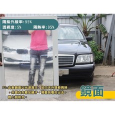 搶壁貼 UV防爆隔熱紙 150*50cm 遮陽隔熱防爆抗UV耐熱擋太陽, 1個, 鏡面