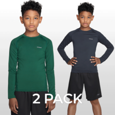 테슬라 사계절 언더레이어 주니어 기능성 긴팔 티셔츠 2팩 TM-KUD21