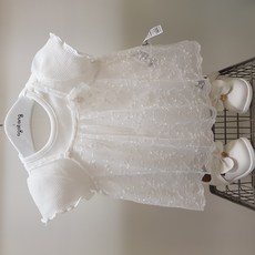 아가방 여름 베이비페어 드레시한 신생아 유아 바디수트 아일렛 레이스 뷔스띠에 여아 백일 돌 외출복 / 원피스처럼 보이는 깜짝 아기 바디슈트