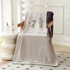 批發80*160cm棉質浴巾可愛卡通多功能夏季蓋毯沙發巾四層紗布浴巾