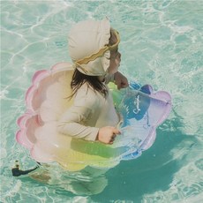 유아용 레인보우 하트튜브 어린이 키즈튜브 스윗스윔(보행기튜브), 1개