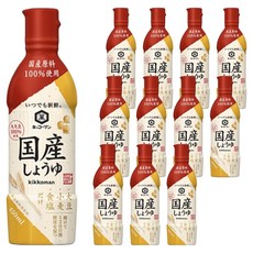 KIKKOMAN 龜甲萬 始終新鮮 全粒大豆醬油, 450ml, 12個