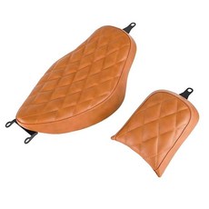 할리데이비슨 시트 안장 튜닝 XL883 1200N X48 호환, 앞뒤 쿠션 갈색-다이아몬드