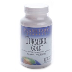 PLANETARY HERBALS 薑黃金 500 毫克膠囊, 1罐, 120顆