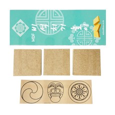 전통문양 색칠 스티커 비석치기 3개입 명절 민속 놀이 완구 장난감 만들기 부자재료 준비물