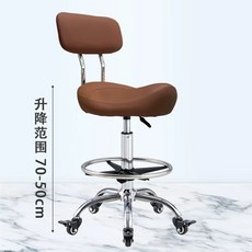 높은의자 키다리 높이조절 식탁 다이닝 원목 키높이의자, J. 브라운 등받이 + 발 페달 50-70 잠금 휠