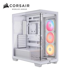 海盜船Corsair 3500X 全景玻璃透側 E-ATX機殼 白｜附LX120R炫光風扇*3, 1個, LX120R
