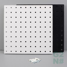 지투앤샵 1개입 벽고정용 타공판 벽수납, 흰색