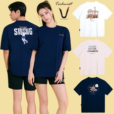 테크니스트 배드민턴 티셔츠 반팔 상의 코튼라이크 오버핏