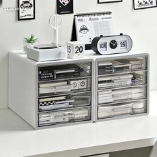 서류정리함트레이 사무실서류함 오픈형 서류함 도면, 1단, [2단 서랍형]