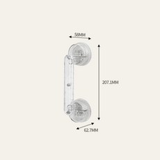 吸盤門把手 玻璃門窗把手 浴室門把 冰箱櫃門通用 透明款, 吸盤門把手-透明 【1個裝】現貨當天發貨, 1個
