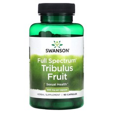 Swanson Full Spectrum 트리뷸러스 열매 500mg 캡슐 90정, SwansonFullSpectrum트리뷸러스열매500m, 1개