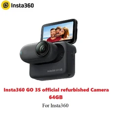 인스타360 공식 리퍼비시 X4 /X3 /GO 3S/ ACE PRO 액션 카메라 방수 안정화 캠코더, 03 GO 3S 64G Black
