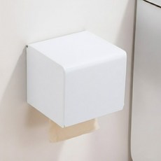 청결생활 화장실 무타공 방수 휴지걸이 강력접착식, 화이트, 1개