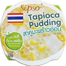 태국푸딩 SIPSO Cup Pudding Tapioca 타피오카 푸딩 Rice 라이스푸딩 Red Bean 팥푸딩 120g worldfood, TAPIOCA PUDDING, 1개