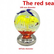 크리스탈 볼 304 스테인레스 스틸 시트 연결 계단 난간 야외 난간 장식 실내 장식, 60mm The red sea