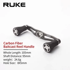 Ruke 캐스팅 릴 카본 핸들 및 EVA 메이트리 노브 3 색 길이 105mm 베이트 어셈블리 구멍 크기 8*5mm, 06 8x5