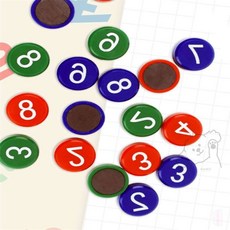 단비네상점 원형 숫자 자석 자석숫자, 파랑, 1개