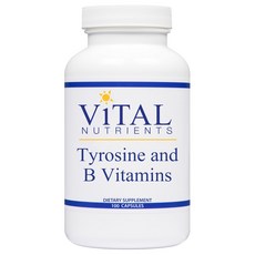 ViTAL NUTRIENTS 酪氨酸和 B 族維生素無麩質無糖膠囊, 100顆, 1罐