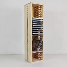 우드 CD 진열장 스탠드형 콘솔 보관함 레코드판 원목 수납장, D. 15 그리드 CD 랙