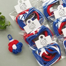 6개) 양말목 공예 태극기 꽃 키링 만들기 DIY 국뽕 CA시간 단체수업 삼일절 광복절 현충일 애국굿즈 가방참