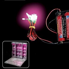 건담 피규어 장식장 장비랙 LED 램프 장식 베이스, 1개, VT-1055 핑크