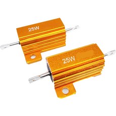 2pcs 3옴 3R 25W 알루미늄 하우징 금속 케이스 권선 저항기