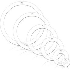 퀼팅 템플릿 6개의 원 아크릴 1/2/3/4/5/6 인치 자 클리어 재봉 세트 퀼트 아크 커터 자를 패치워크 DIY 공예 장식 스크랩북에 사용하세요, 퀼팅 템플릿 6개의 원 아크릴 1/2/3/4/5/6 인