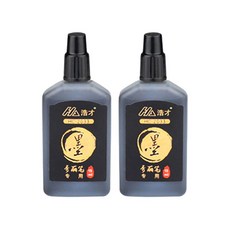 HA浩才 書寫流暢 色彩飽和, 1個, 毛筆專用速乾黑色墨水(15ml)