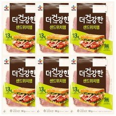 CJ제일제당 [CJ제일제당] 더건강한 샌드위치햄, 90g, 6개